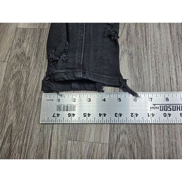(3/$35) Vintage Almost Famous Size 9 Pockets Distressed Black Denim Jeans - Picture 11 of 11